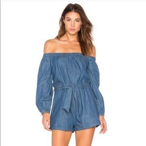 Free People denim romper size M